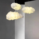 Axyaa Nordic Cloud LED Chandelier: Creative White Art for Kids' Room & Restaurant
