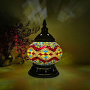 Axyaa Turkish Mosaic Table Lamp - Handcrafted Vintage Glass Art Deco Bedside Light