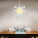Axyaa Spiral Swirl Metal Wire Cage Pendant Light Industrial Vintage Loft Style