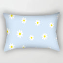 Little Daisy Flower Rectangular Pillow Cover for Bedside Living Room Sofa by Axyaa.