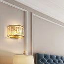 Axyaa Light Luxury Crystal Wall Lamp for Bedroom & Living Room