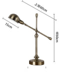 Axyaa Classic Metal Table Lamp with E27 Reading Light