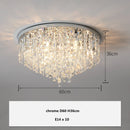 Axyaa Modern Bedroom Crystal Ceiling Lamp Gold/Chrome Steel LED Lights