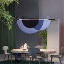 Axyaa Modern Semi-Circle Chandelier Ceiling Light Fixture for Living & Dining Room