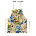 Axyaa Tropical Floral Kitchen Apron for Cooking, Baking, Cleaning - 47x38cm