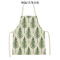Tropical Jungle Print Kitchen Apron, Axyaa Plant Leaves Chef Bib for Kids Men Women