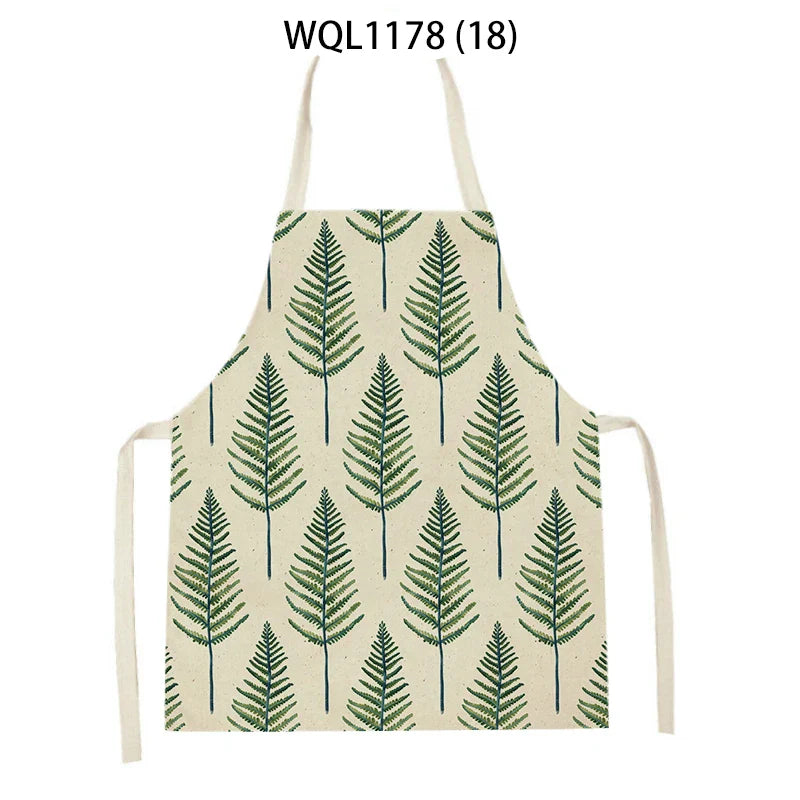 Tropical Jungle Print Kitchen Apron, Axyaa Plant Leaves Chef Bib for Kids Men Women