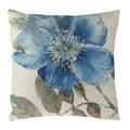 Blue Flowers & Birds Pattern Cushion Cover, Axyaa Home Decor Pillow Case