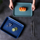 Axyaa Nordic Plastic Serving Tray: Rectangular Kitchen Dinnerware & Organizer