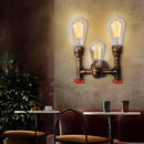 Axya Wall Light: Retro Industrial Iron Water Pipe Lamp for Home, Bar & Restaurant Decor