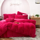 Axyaa Long Hair Velvet Duvet Cover Set - Queen Size