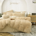 Axyaa Long Hair Velvet Duvet Cover Set - Queen Size