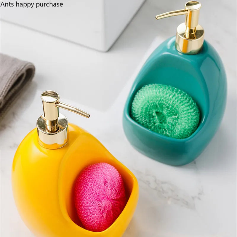 Axya Ceramic Soap Dispenser & Lotion Bottle Set for Home Bathroom Essentials