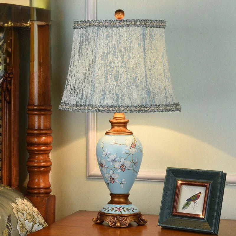 Axyaa Retro Resin Table Lamp - Romantic Warm Bedroom Decor
