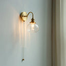 Axyaa Nordic LED Bathroom Mirror Light Copper Glass Wall Sconce