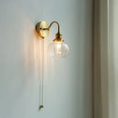 Axyaa Nordic LED Copper Glass Bathroom Mirror Light Fixture Wall Sconce