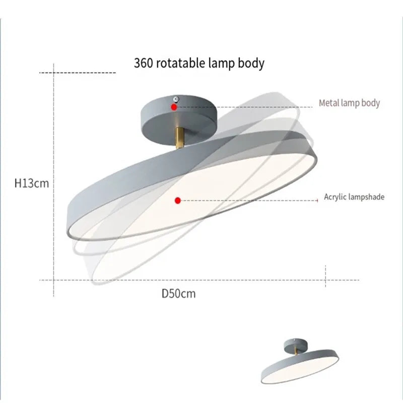 Axyaa Rotatable LED Ceiling Lamp for Modern Indoor Lighting