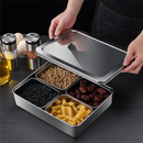 Axyaa Stainless Steel Spice Jar Set with Rack