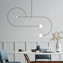 Axyaa Modern Iron Geometric LED Chandelier for Bedroom Living Room Restaurant