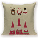 Christmas Cartoon Santa Claus Deer Pillows Covers Merry Christmas Gifts for The New Year by Axyaa