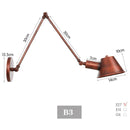 Axyaa Vintage Rustic Iron Wall Sconce Lighting - Black Arm Wall Lights E27 Led