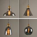 Axyaa Smoky Glass Pendant Lights for Loft Restaurant Vintage Dining Lighting