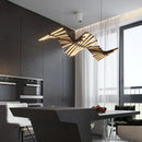 Axya Modern Nordic Fishbone Chandelier - Designer Minimalist Office Strip Light