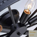 Axyaa Industrial Round Iron Ceiling Lamp, E27 Living Room Lighting