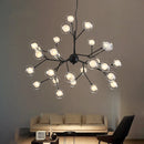 Axyaa LED Firefly Sputnik Chandelier: Modern Tree Branch Ceiling Hanging Lamp