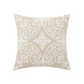 Daisy Floral Geometric Embroidery Pillow Cover 45x45cm Yellow Blue Soft Cozy