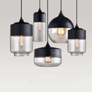 Nordic Modern LED Pendant Light Wood Color Glass Hanging Lamp Axyaa