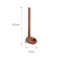 Axyaa Wooden Ramen Soup Spoon Colander - Japanese Style Long Handle Cooking Tool
