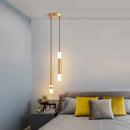Axyaa Gold Pendant Light: Luxury Bedroom Bar Hanging Lamp, 6W Warm White LED