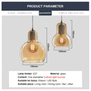Modern Nordic Glass Pendant Light by Axyaa - E27 LED Hanging Lamp for Indoor Decoration
