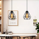 Axyaa Vintage Industrial Chandelier: Black Iron Kitchen Bedroom Pendant Light LED