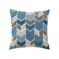 Axyaa Blue Floral Geometric Embroidery Pillow Cover 45x45cm for Cozy Living Room