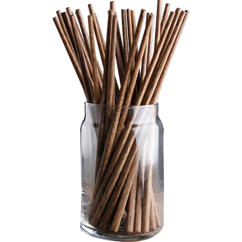 Axya Natural Wooden Chopsticks 10 Pairs Set for Home and Restaurant