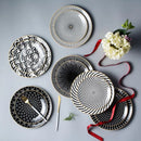 Axya Geometric Porcelain Dinner Plate Set - 1Pc