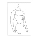 Axyaa Minimalist Men Body Line Drawing Poster Wall Art Bedroom Decor
