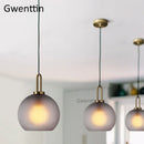Axyaa Luxury Glass Ball Pendant LED Lights for Elegant Home Decor