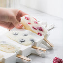 Axyaa 4-Cavity Silicone Ice Cream Mold for Baking and Popsicles