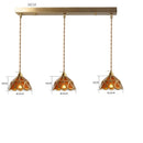 Axyaa Japanese Style Vintage Glass Copper Pendant Lights