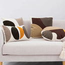 Axyaa Neutral Art Knot Cushion Cover 45x45cm Beige Coffee Brown Handmade Cotton