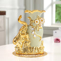 Axyaa Gold Glass Vase Light Luxury Decor for Modern Living Rooms