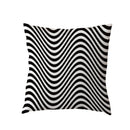 Zebra White Geometric Trilateral Watercolor Cushion Covers by Axyaa