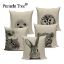 Axyaa Animal Print Cushion Covers - High Quality Decorative Pillows for Sofa