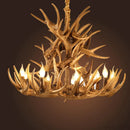 Axyaa European Resin Antler Chandelier Retro Industrial Loft Wind Lamps