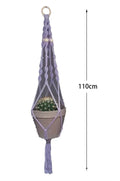 Boho Macrame Plant Hanger Tapestry | Extra Long Net Pocket for Indoor Plants by Axyaa