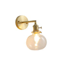 Axyaa Copper Wall Lamp Gray Glass Ball LED Stair Light Nordic Modern Design