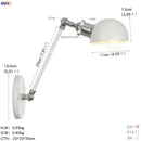 Axyaa Industrial Retro Adjustable Swing Arm Wall Lamp Sconce